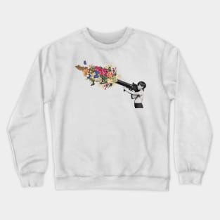 Bazooka Bouquet - Street Art Banksy Fan Art Crewneck Sweatshirt